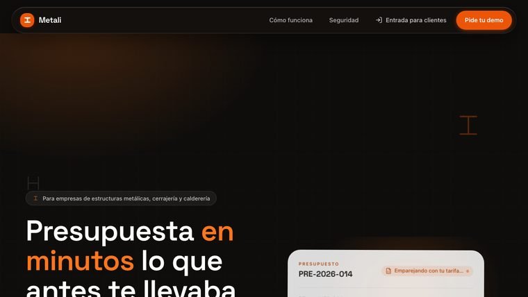 Web de App de presupuestos con IA